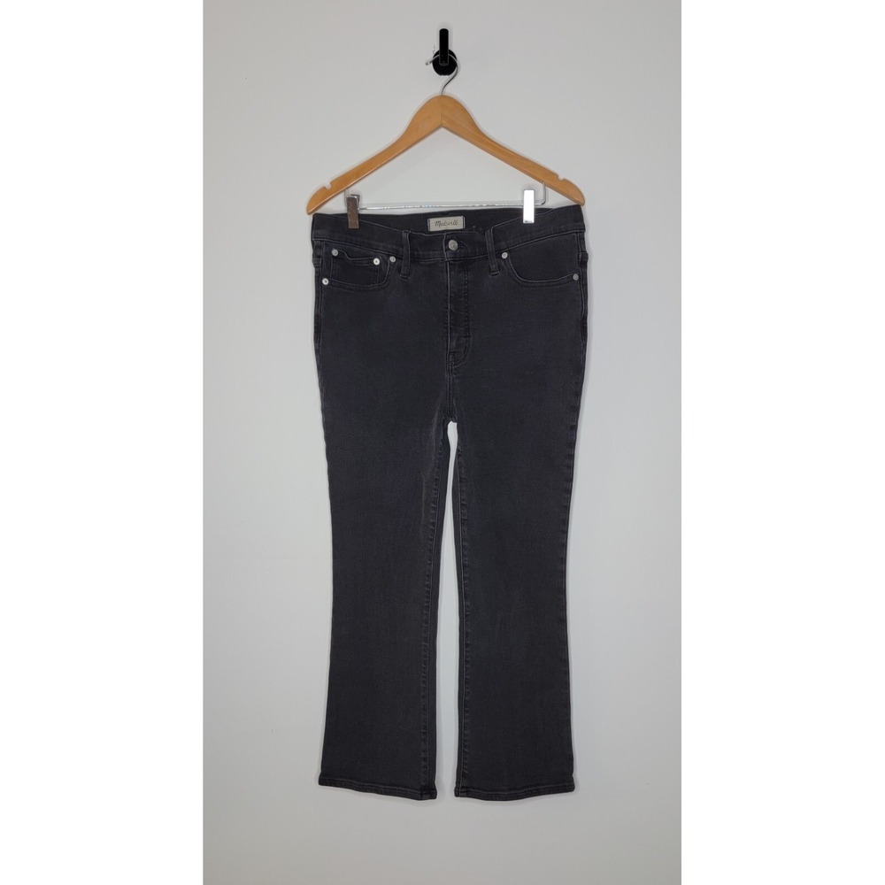 MADEWELL Cali Demi Boot Women's Size 31 Black Bootcut Cropped‎ Stretchy Denim